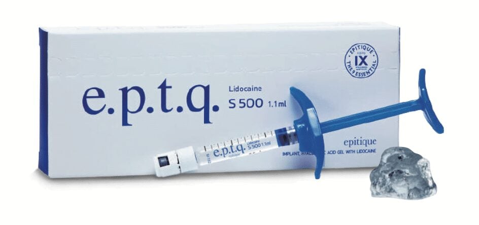 E.P.T.Q. S500 hyaluronic acid original box and syringe