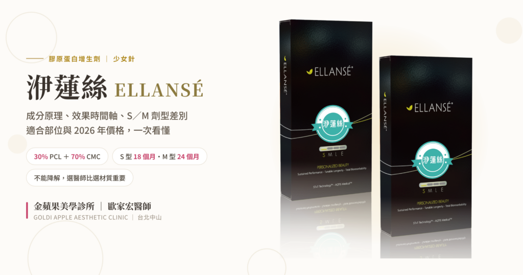 Ellanse (ELLANSÉ) product box: 30% PCL plus 70% CMC, S type 18 months, M type 24 months