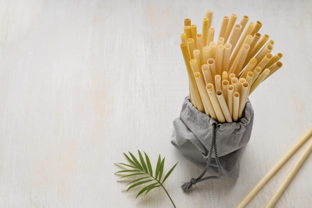 Illustration photo of a bundle of thin bamboo tubes, a metaphor for too many threads placed at once in a nose thread lift