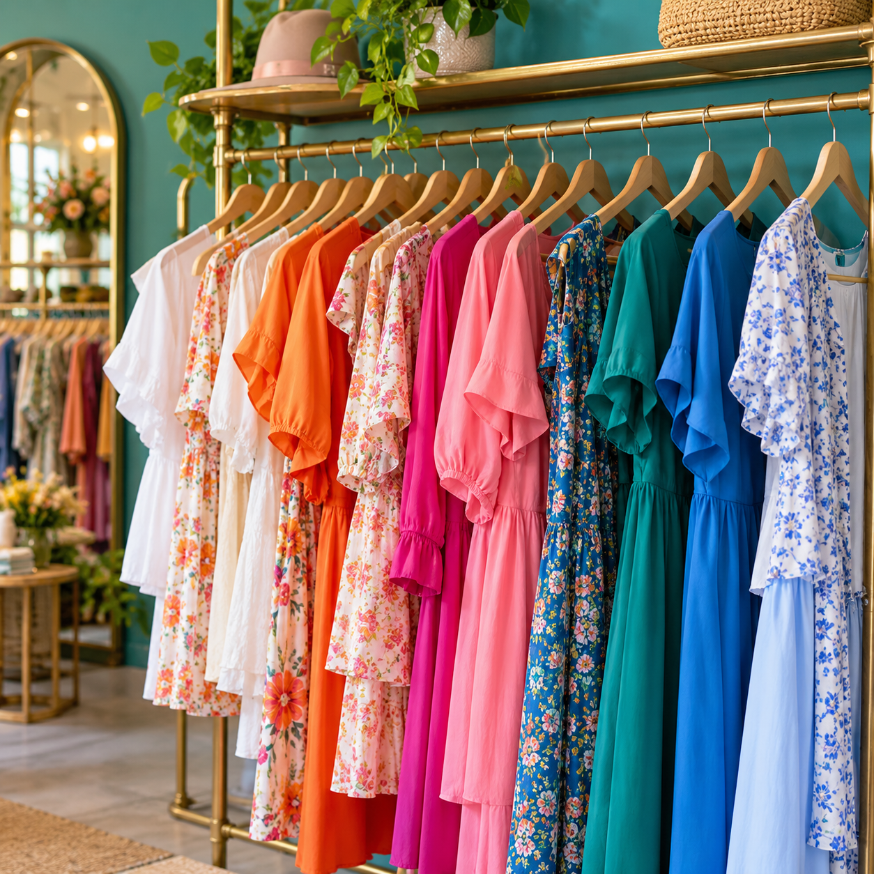 店內服飾掛架
