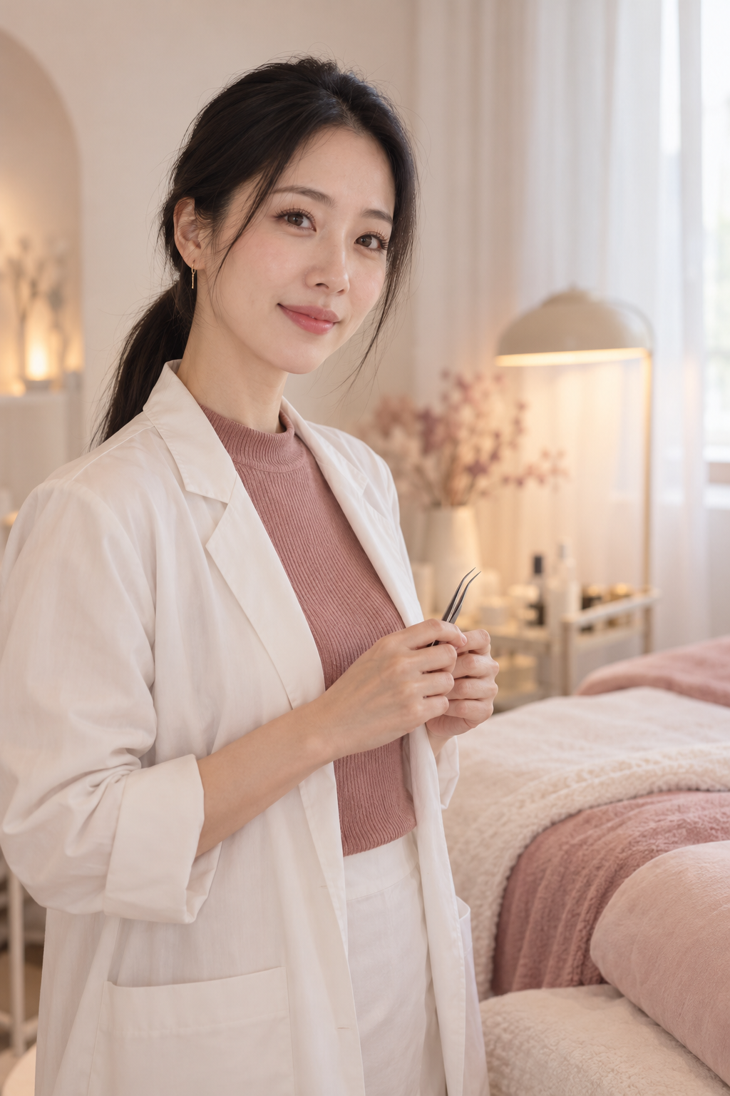 美睫主理人陳品妤的肖像